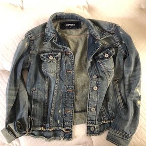 Express Raw Hem Jean Jacket